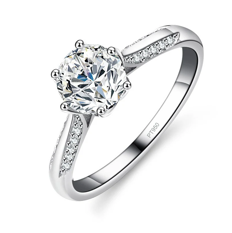 Moissanite Engagement Ring 1 Carat - 루미라 1캐럿 모이사나이트 약혼 반지, 플래티넘