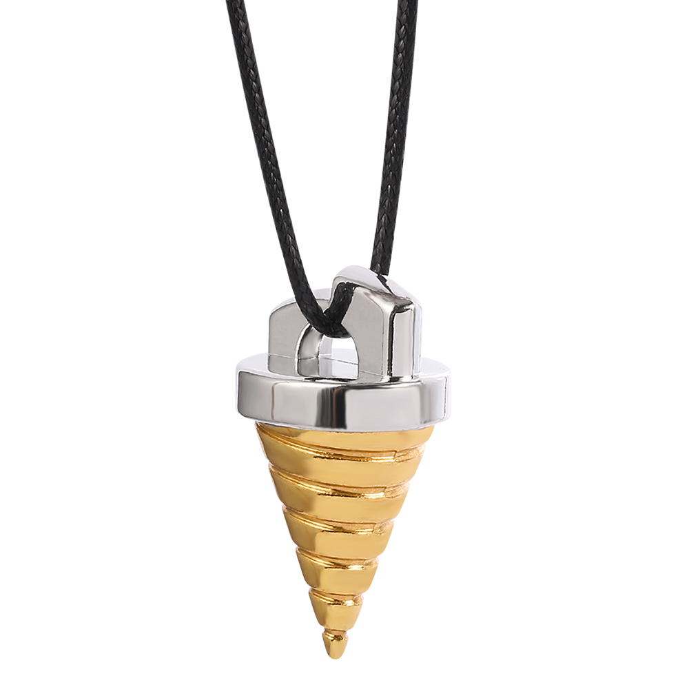 Anime Pendant Necklace - 세련된 애니메이션 스타일의 원뿔형 나선형 펜던트,