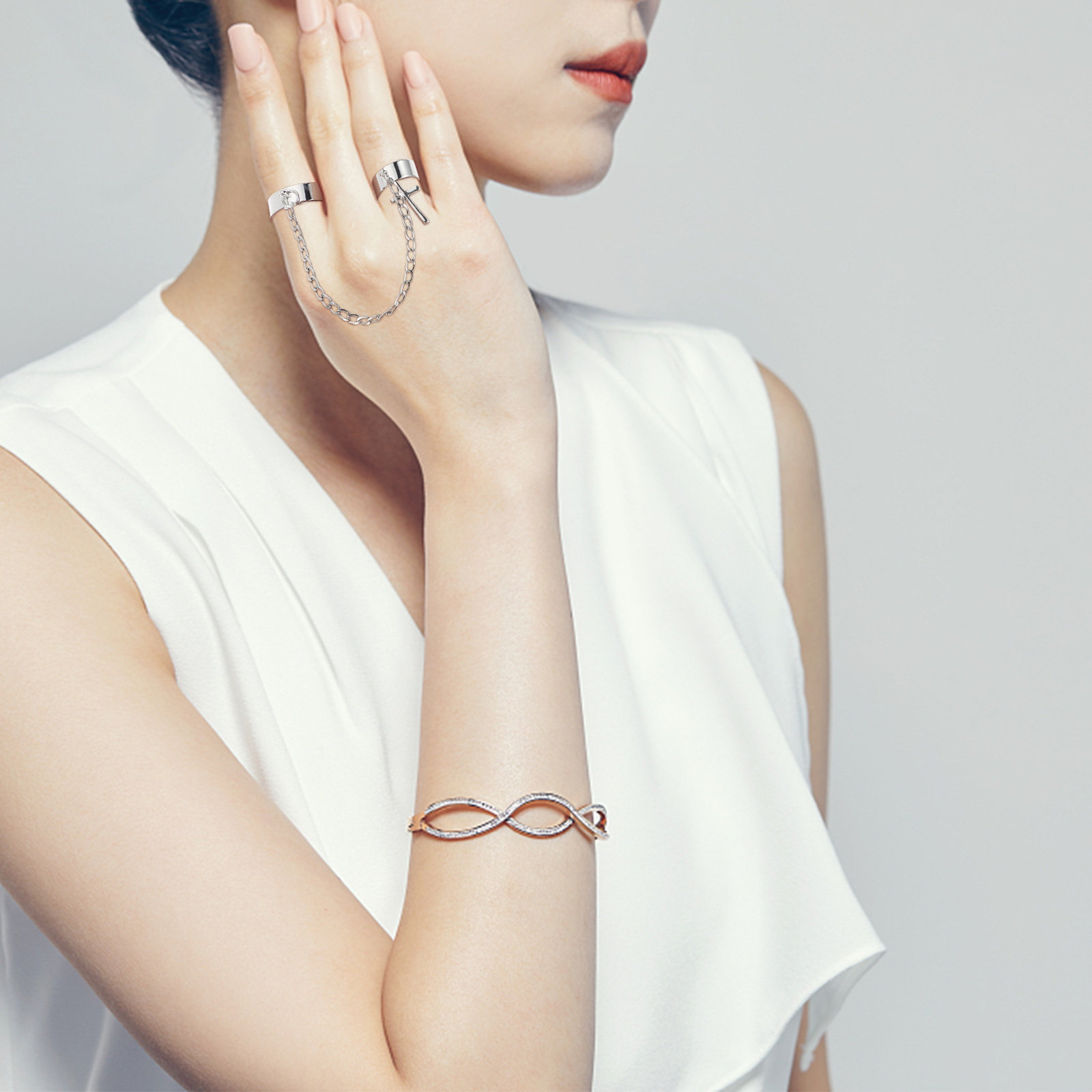 Vintage Punk Knuckle Rings Set - 빈티지 고딕 스타일의 십자가 장식 너클