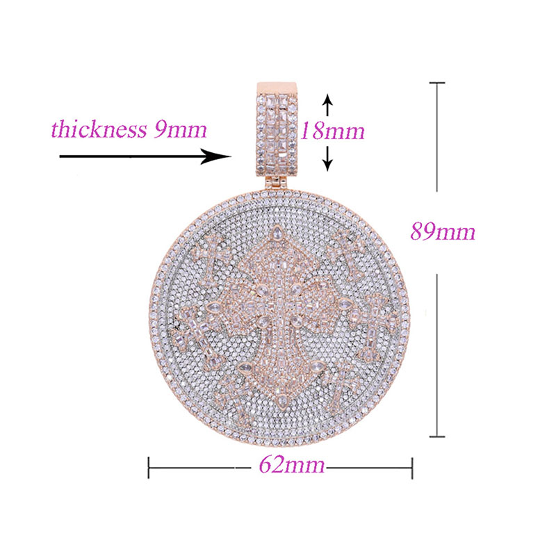 힙합 블링 아이스드 아웃 12mm 와이드 라운드 크로스 - Cuban Link Chain 12Mm 리뷰 및 가격