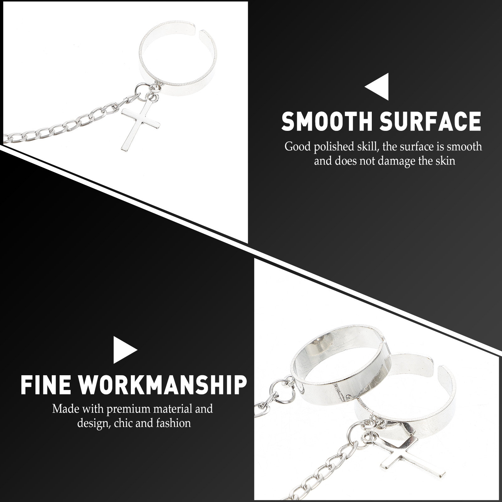 빈티지 고딕 스타일의 십자가 장식 너클 링 세트, 펑크 - Vintage Punk Knuckle Rings Set 리뷰 및 가격