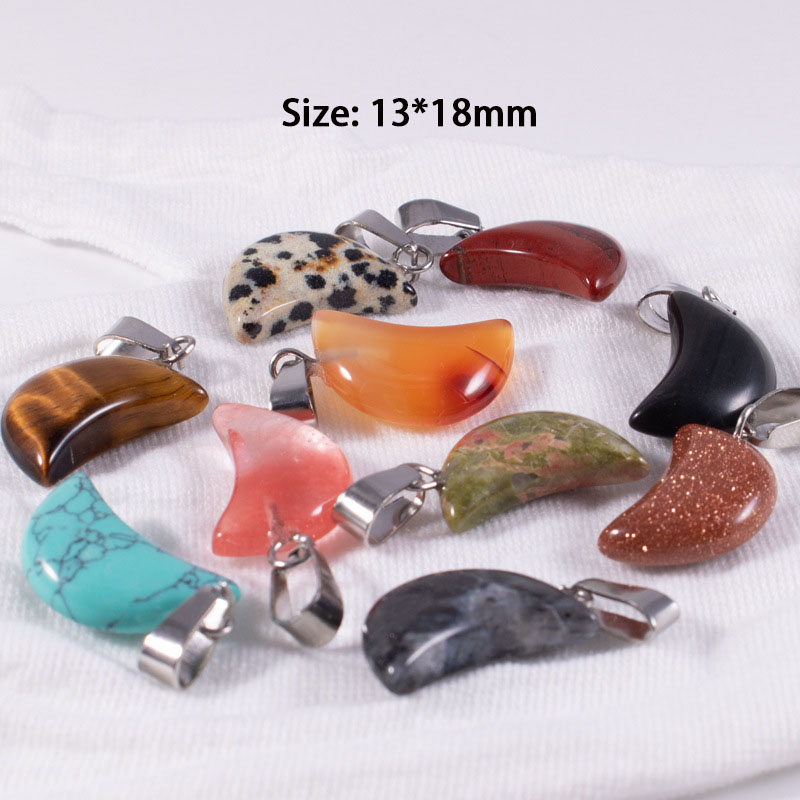 20개/봉투 천연석 크리스탈 문 펜던트 목걸이 (여성용 - Crystal Pendant Necklace Natural Stone 리뷰 및 가격
