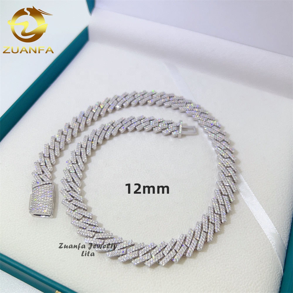 도매가 맞춤형 힙합 주얼리 S925 스털링 실버 로듐  - Cuban Link Chain 12Mm 리뷰 및 가격
