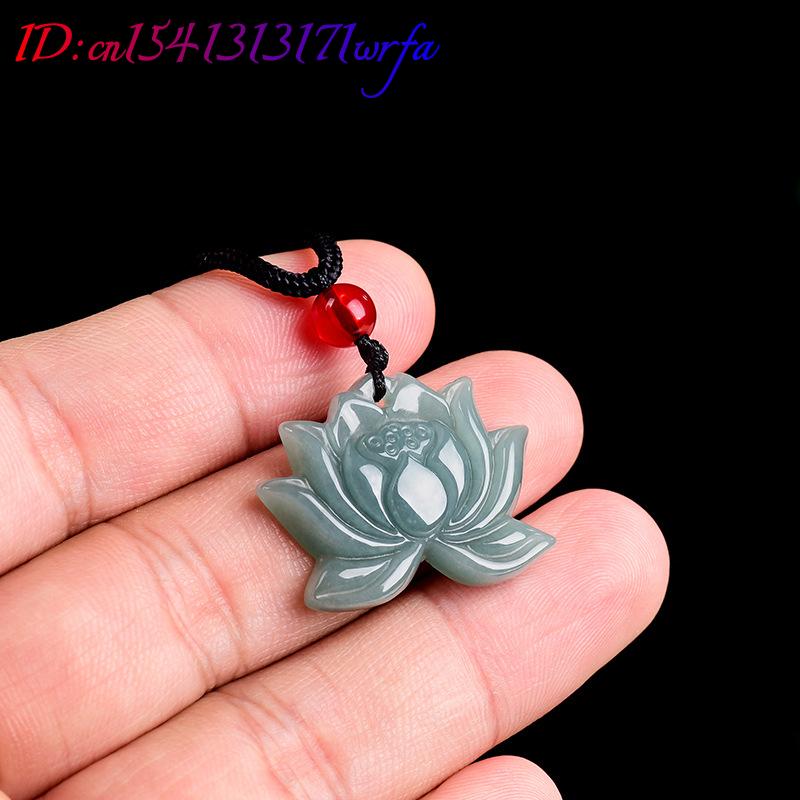 미얀마 경옥 연꽃 펜던트 목걸이 매력 럭셔리 스톤 디자 - Necklaces 리뷰 및 가격