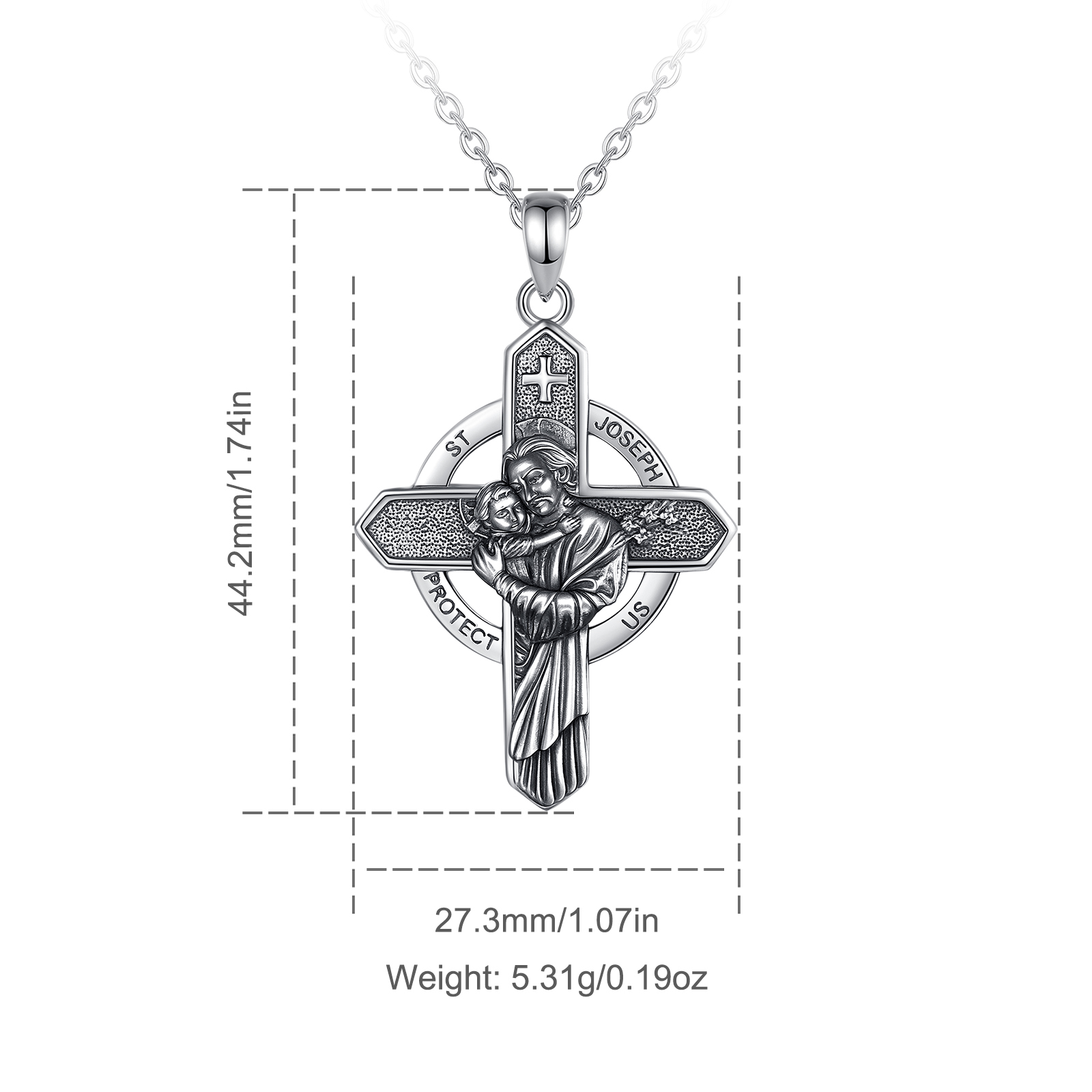 유도라 925 스털링 실버 세인트 조셉 목걸이 남성 여 - 925 Sterling Silver Chain Necklace Men 리뷰 및 가격