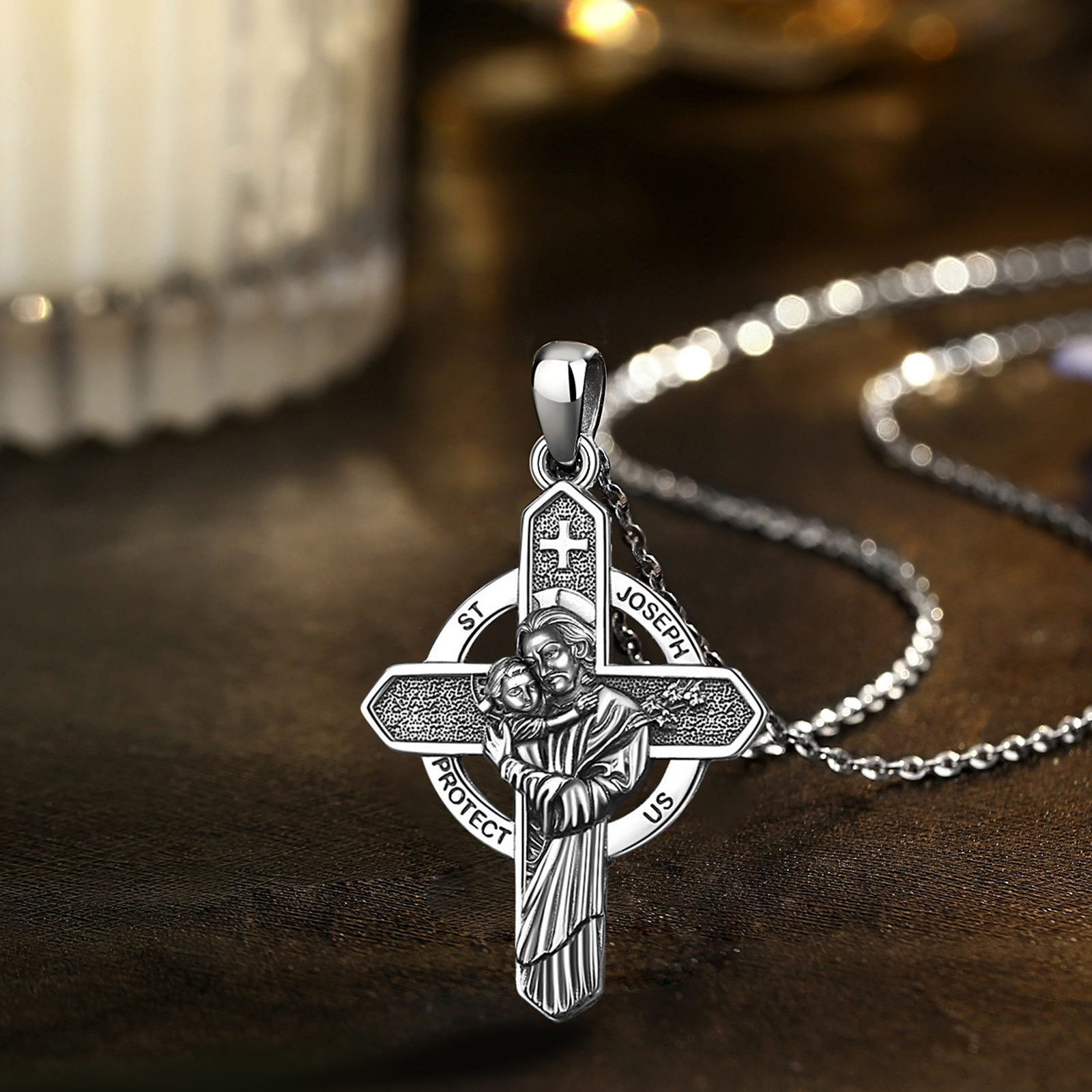 유도라 925 스털링 실버 세인트 조셉 목걸이 남성 여 - 925 Sterling Silver Chain Necklace Men 리뷰 및 가격