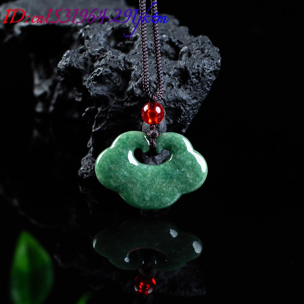 천연 미얀마 비취 루이 펜던트 목걸이 패션 조각 부적  - Necklaces 리뷰 및 가격